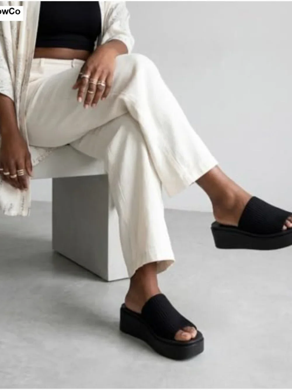Womens Platform Sandals Chunky Wedge Slip On Memory Foam Comfort Summer
